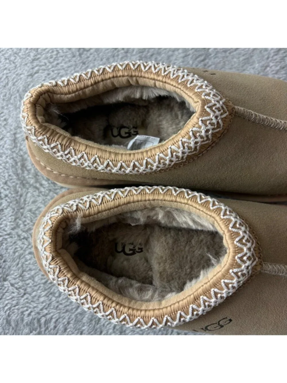 UGG Tasman II Fleece Lined Slippers Shoes Girls 5 Chestnut New Gorpcore